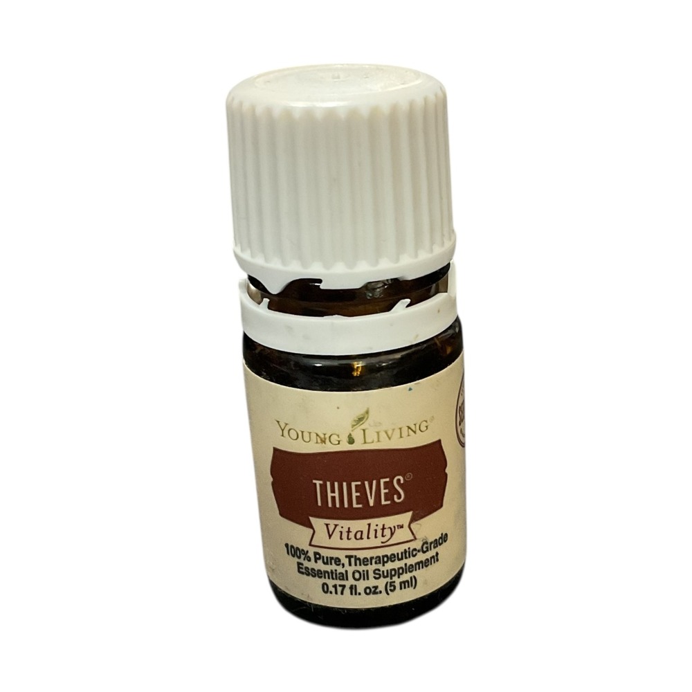Young Living Thieves‎ Vitality Essential Oil Opened Full